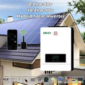 IDEEI QB 8.2kW 10.2kW Hybrid Solar Inverter 48V 160A MPPT Dual PV