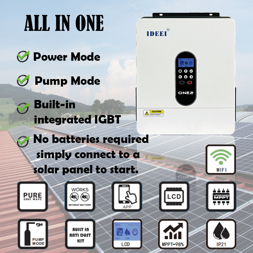 ALLINONE 7.5-30kW Solar Pump Inverter Hybrid 220V 380V view 2